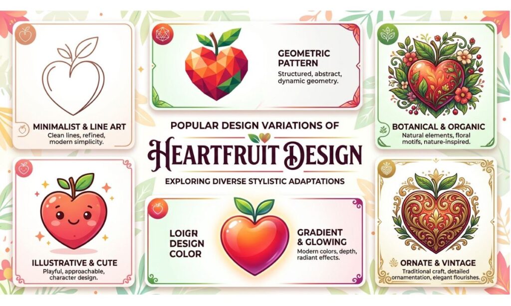 Popular Design Variations Heartfruit Design