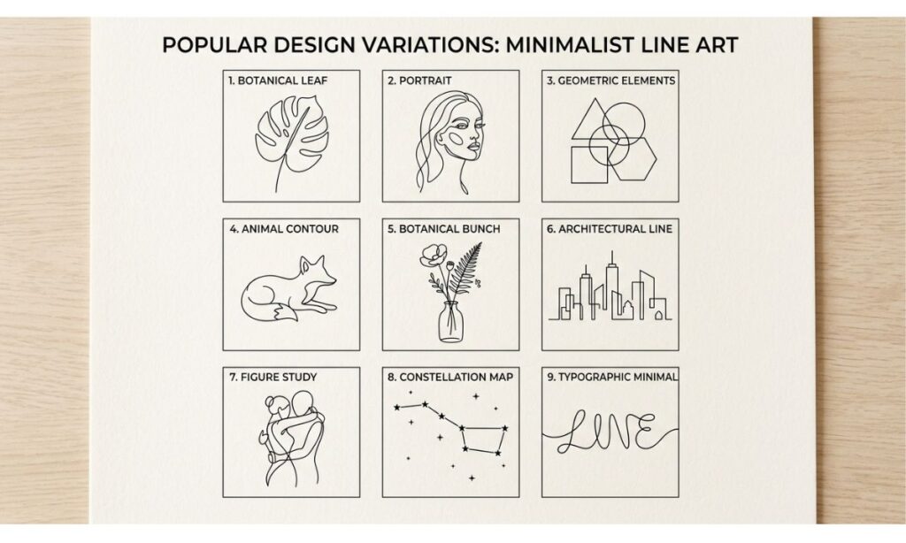 Popular Design Variations Minimalist Line Art
