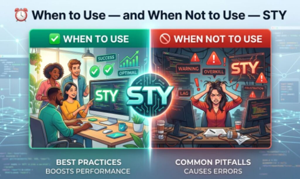 🕓 When to Use — and When Not to Use — STY