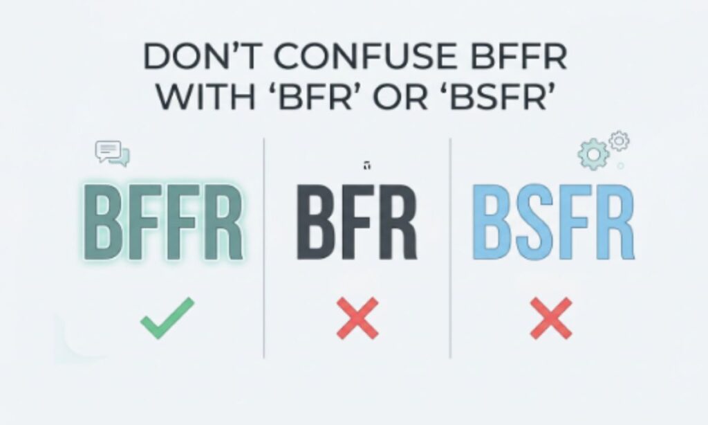 Do not Confuse BFFR With BFR or BSFR