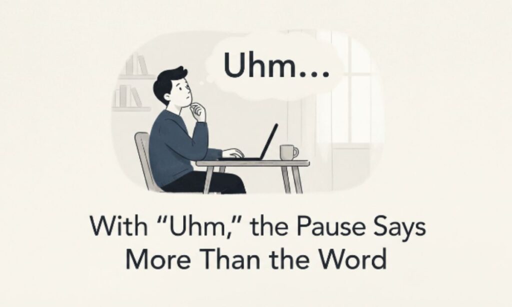 With Uhm, the Pause Says More Than the Word