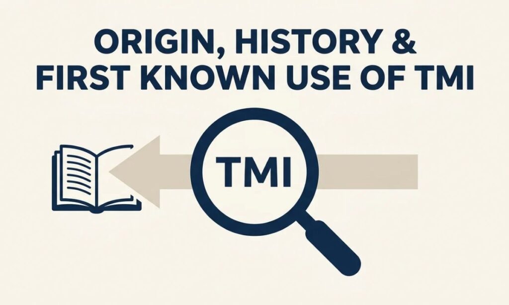 Origin, History & First Known Use of TMI